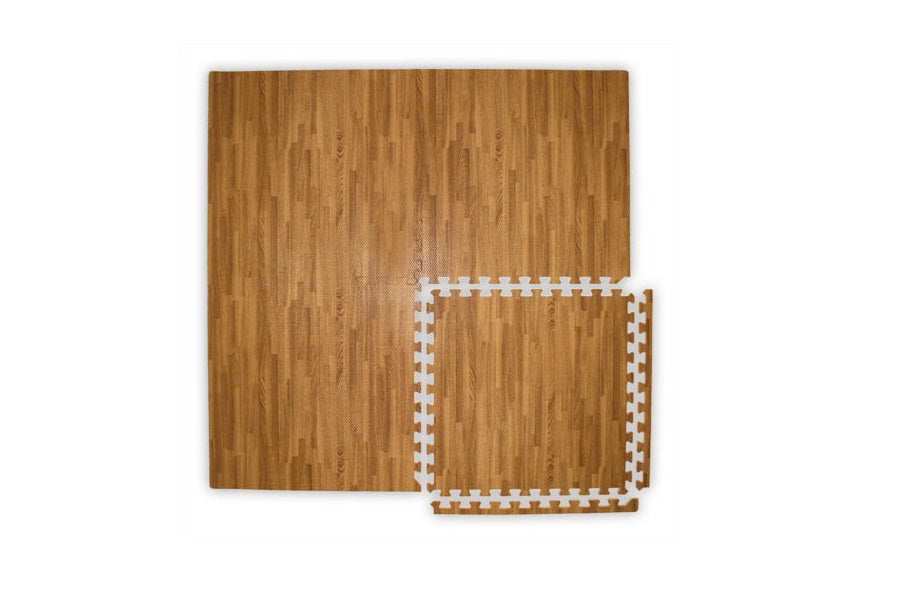 Warrior Wood Grain Interlocking Gym Flooring Tiles Warrior Strength