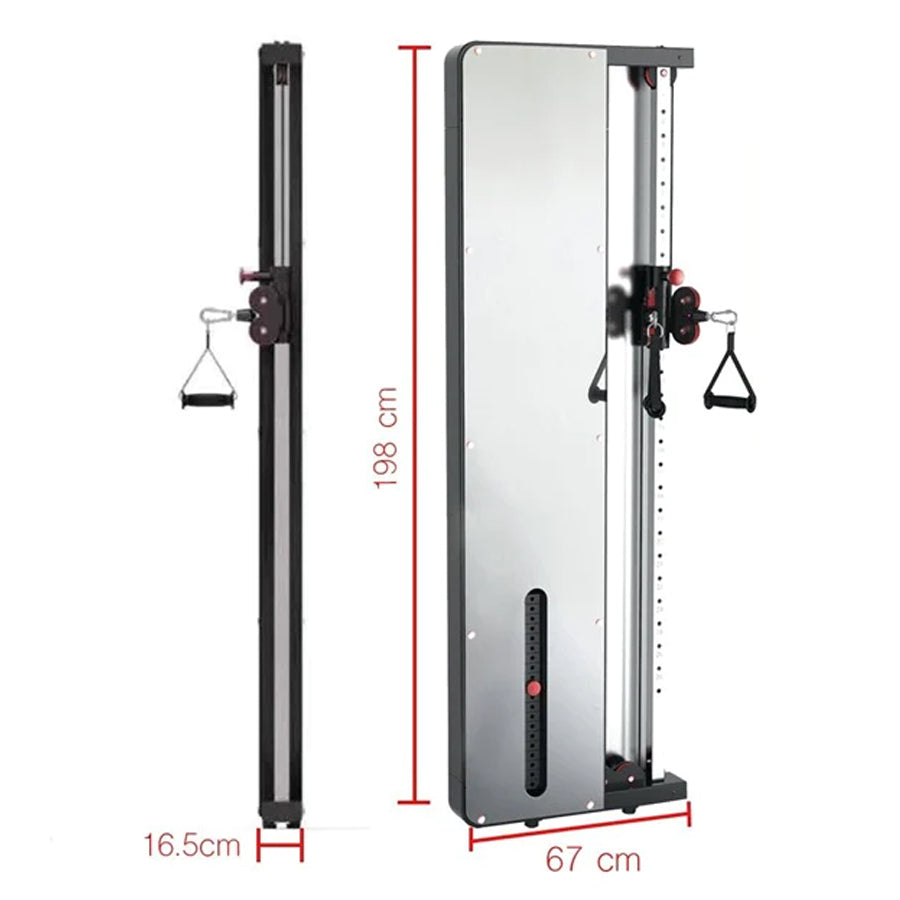 Wall Mounted Pulley System Fitness Space-Saving Wall Mounted Cable