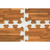 Warrior Wood Grain Interlocking Gym Flooring Tiles