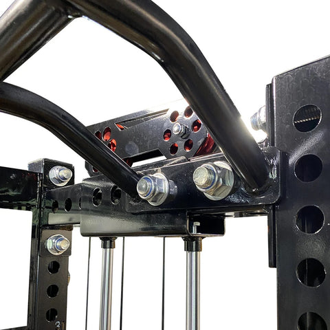 Warrior 3.0 Cable Crossover Pulley Power Rack Gym System w/ Lat Pulldo ...