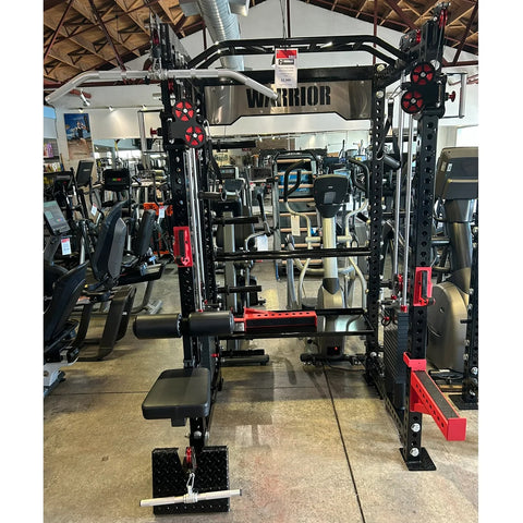 Warrior 3.0 Cable Crossover Pulley Power Rack Gym System w/ Lat Pulldown