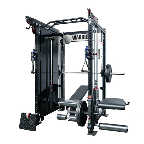 Warrior 3.0 Cable Crossover Pulley Power Rack Gym System w/ Lat Pulldown