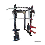 Warrior 3.5 Cable Crossover Pulley Power Rack Gym System w/ Lat Pulldown (Optional Smith Attachment)