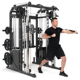 Warrior 701 Power Rack Cable Pulley Home Gym w/ Smith Cage