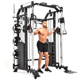 Warrior 801 Power Rack Cable Pulley Home Gym w/ Smith Rack