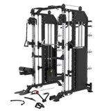 Warrior 801 Power Rack Cable Pulley Home Gym w/ Smith Rack