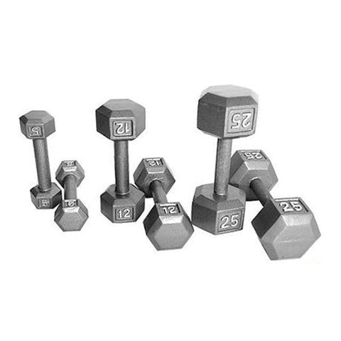 Warrior Cast Iron Hex Dumbbells