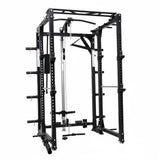 Warrior Freestanding Folding Cable Pulley Power Rack Cage