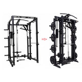 Warrior Freestanding Folding Cable Pulley Power Rack Cage