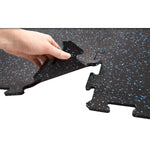 Warrior Interlocking Rubber Gym Flooring Tiles - Speckled