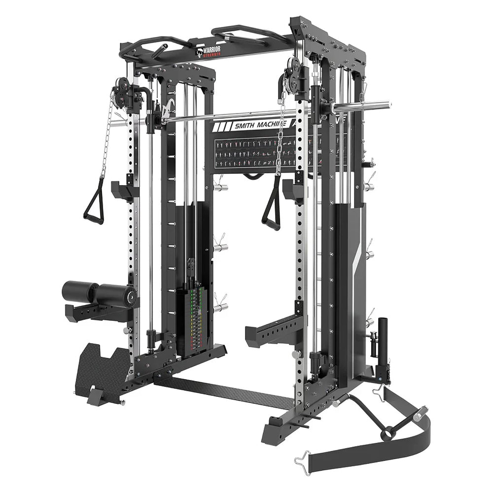 Warrior NEW 901 All-in-One Power Rack Cable Pulley Home Gym w/ Counter ...