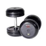 Warrior Rubber Encased Fixed Pro-Style Dumbbells