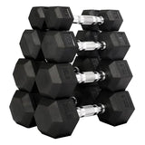 Warrior Rubber Hex Dumbbells