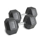 Warrior Rubber Hex Dumbbell Sets (5-50lbs & Up)