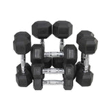 Warrior Rubber Hex Dumbbell Sets (5-50lbs & Up)