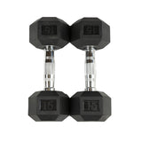 Warrior Rubber Hex Dumbbell Sets (5-50lbs & Up)