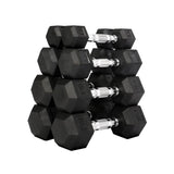 Warrior Rubber Hex Dumbbell Sets (5-50lbs & Up)