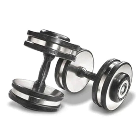 Warrior Rubber-Rim Chrome Fixed Dumbbells