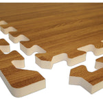 Warrior Wood Grain Interlocking Gym Flooring Tiles