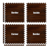 Warrior Wood Grain Interlocking Gym Flooring Tiles