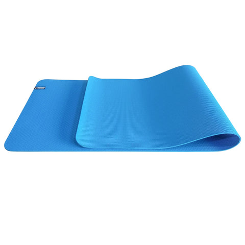 Warrior Yoga Exercise Mat Blue